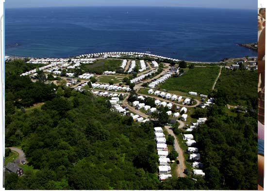 Grounds, seasonal sites, recreational areas, Atlantic Ocean (campers by shore Libby's).